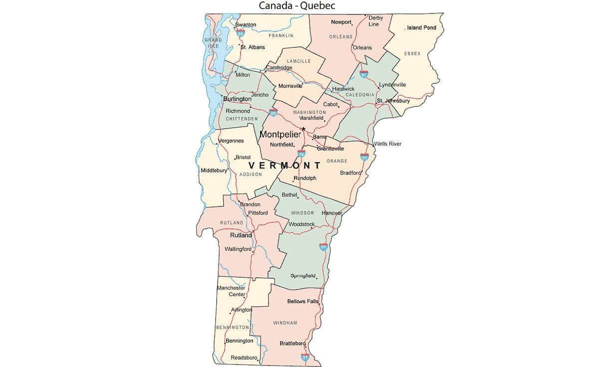 Vermont map