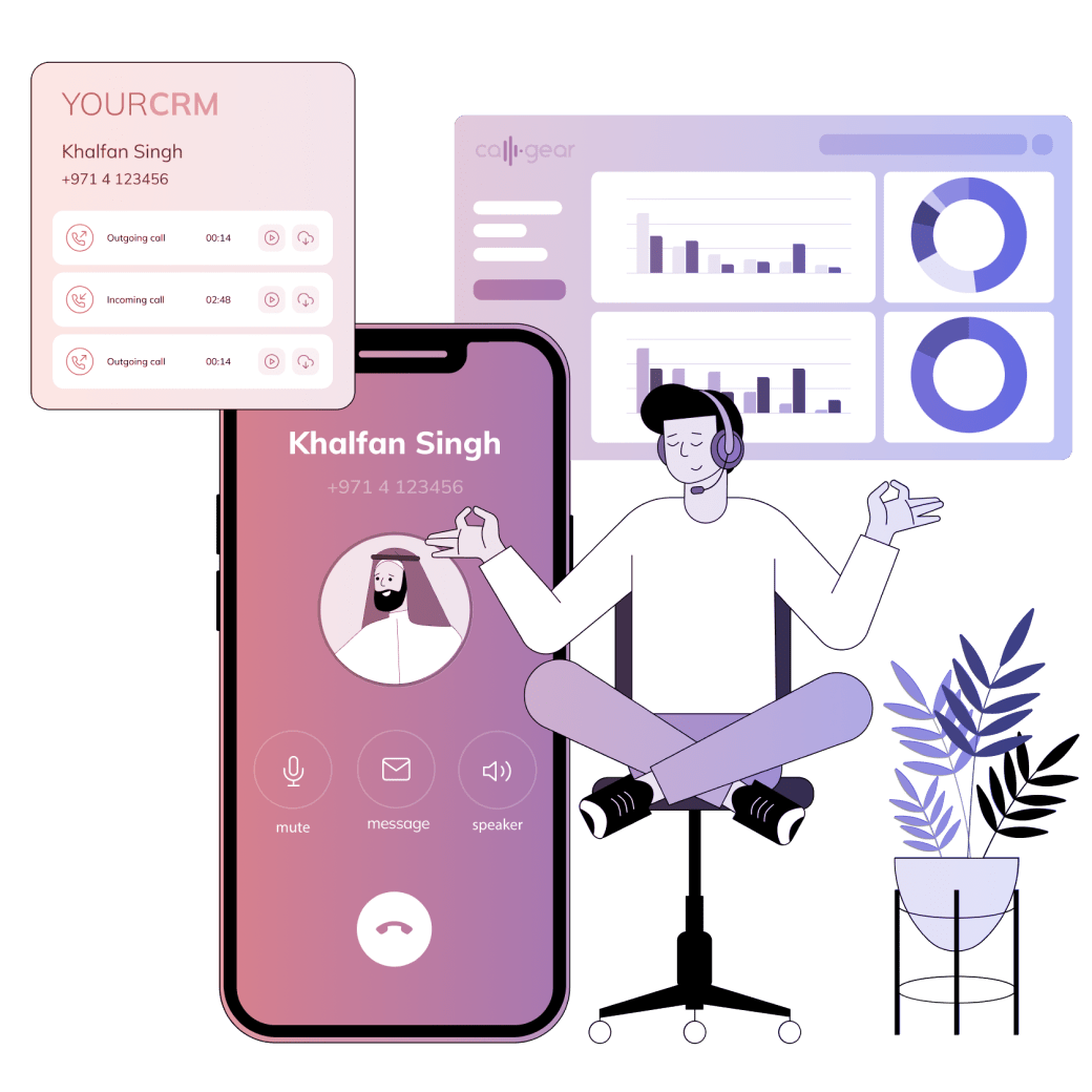 Sync virtual telephony with your CRM and marketing platforms